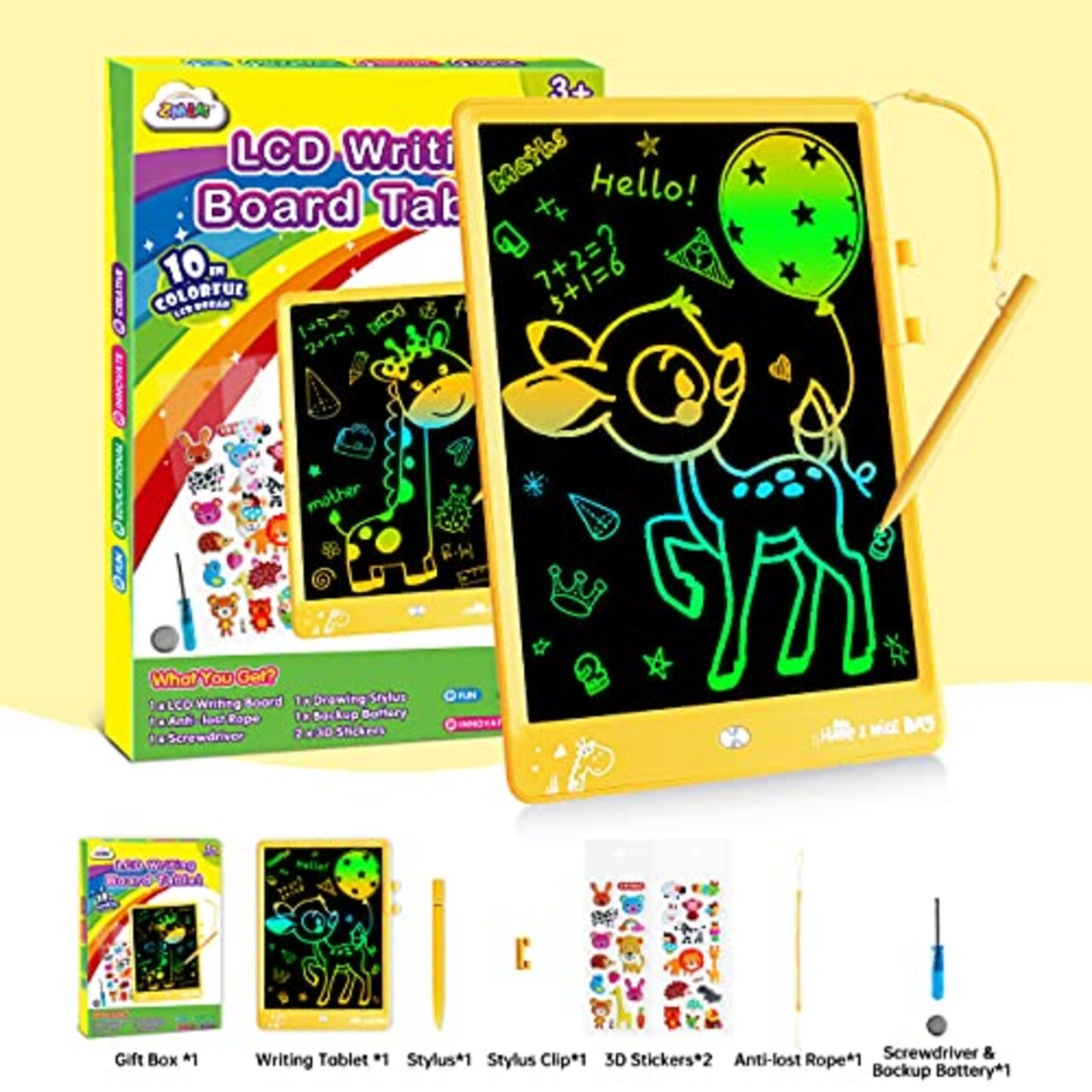 Toys for 3-12 Years Old Kids - 10 Inch LCD Writing Tablet Coloring Screen Drawing Board Digital Educational Pad Art Craft for Boy Girl Toddler Teen School Activity Christmas Game Gift